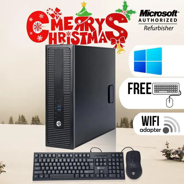 Alt view image 6 of 8 - HP EliteDesk 800 G1 SFF Computer Intel Core i7 4th Gen 4770 16GB NEW 480GB SSD DVD Windows 10 Professional New Keyboard, Mouse,Power cord,WiFi Adapter