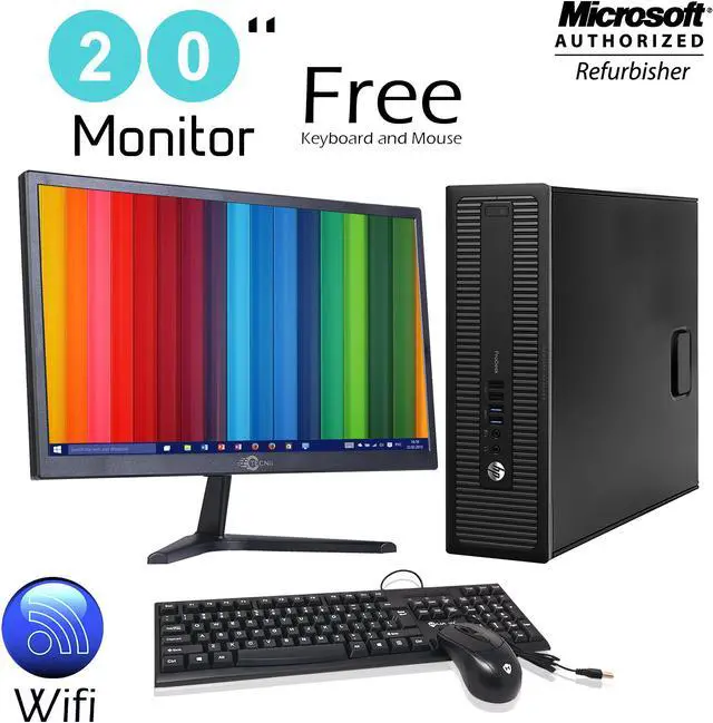 Main image of Best for Office Purpose - HP ProDesk 600 G1 SFF Desktop Grade A PC Core i5 4th Gen 4570 @ 3.20Ghz 8GB RAM 500GB HDD New 20 "Tecnii Monitor USB 3.0 Win 10 Home New Keyboard & Mouse Combo -Full Set