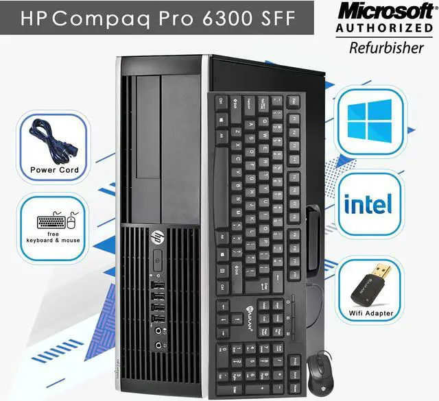 Alt view image 6 of 10 - Grade A - HP Compaq Pro 6300 Small Form factor ( SFF ) Computer Intel Core i5 3rd Gen 3470s 8GB 500GB HDD DVD Windows 10 Professional with Free Keyboard, Mouse,Power cord,WiFi Adapter