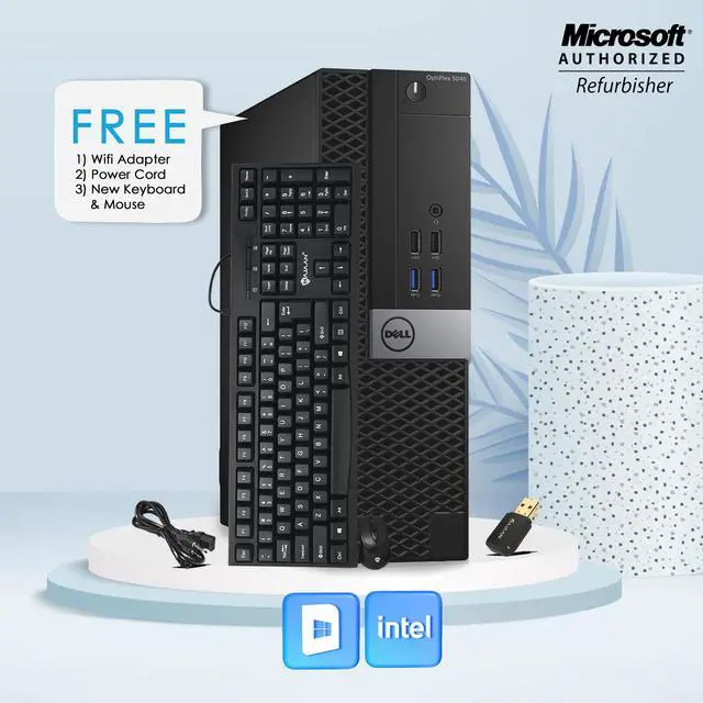 Main image of Dell Business PC desktop 5040 SFF Computer intel Core i5 6th Gen 6500 Upto 3.60 Ghz 16GB RAM 256GB SSD Windows 10 Pro- 64 Bit New Wired KB , Mouse, 2 X DP Port, HDMI Free WiFi Adapter