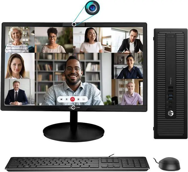 Main image of HP ProDesk 600 G1 SFF Desktop Computer Core i5 4570 16GB RAM 512GB SSD With Brand 20" video-calling monitor, Windows 10 Pro, New Free Keyboard, Mouse,Power cord,WiFi Adapter