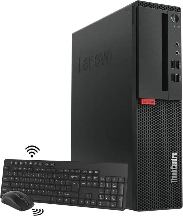 Main image of Business Desktop Lenovo ThinkCentre SFF PC Computer, Intel Core i5 Processor @3.2GHz - 16GB RAM (DDR4) - 1TB SSD, Windows 10 Pro 64-bit, BT, WiFi / FREE Wireless Keyboard & Mouse - Black