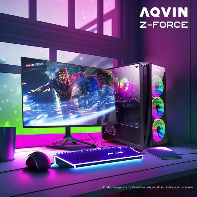 Alt view image 4 of 7 - AQVIN ZForce Gaming PC - Intel i5 Processor upto 4.00 GHz / 1TB SSD - 32GB DDR4 RAM / NVIDIA RTX 3060 12GB GDDR6 Gaming GPU / Windows 11 Pro / RGB Gaming Keyboard & Mouse / WiFi