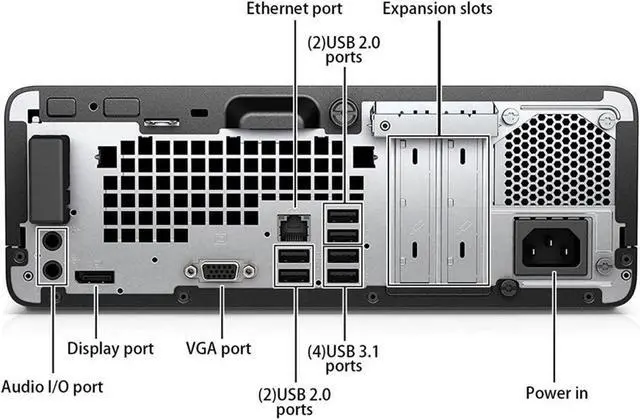 Alt view image 5 of 7 - Desktop PC HP ProDesk 400 G4 SFF Business Computer (Core i5-7500 7th GEN/ 32GB RAM/ 512GB SSD/ Windows 10 Pro) Intel Processor - Black/Silver