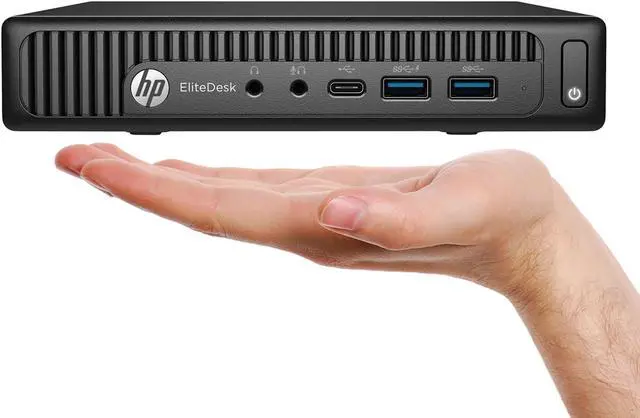 Alt view image 3 of 7 - HP ProDesk 800 G2 Mini Windows 10 Pro Professional Desktop Computer Tiny PC - Intel Core i5 6th Gen Processor/ 8GB DDR4 RAM/ 1TB M.2 NVMe SSD/ Wireless Keyboard and Mouse/ WiFi