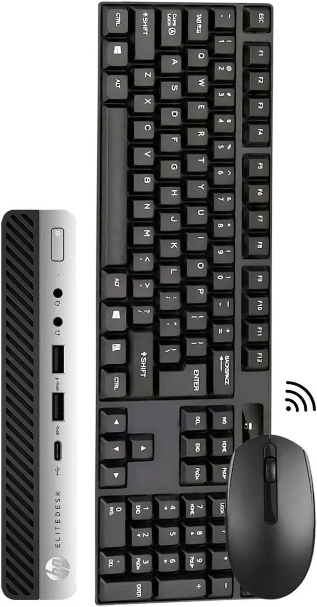 Main image of HP Computer ProDesk 800 G3 Mini Windows 10 Pro Business Desktop Tiny PC | Intel Core i5 6500T Processor | 8GB DDR4 RAM | 256GB M.2 NVMe SSD | WIFI | Bluetooth Adapter | Wireless Keyboard and Mouse