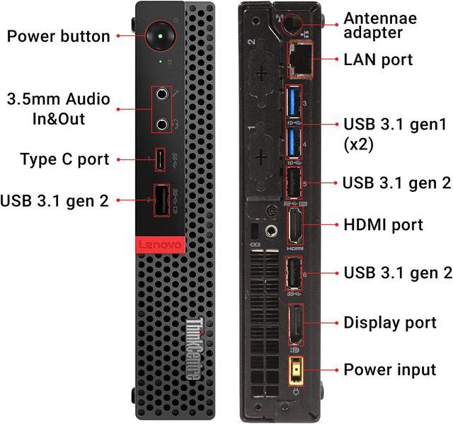 Alt view image 3 of 8 - Lenovo Computer ThinkCentre M920q Tiny Windows 11 Pro High-Performance Business Desktop Mini PC - Black  Intel Hexa-Core i7 Processor Up to 4.00 GHz/ 1TB NVMe SSD/ 32GB DDR4 RAM/ HDMI/ WIFI