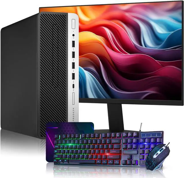 Main image of HP Business Desktop PC ProDesk 600 G4 SFF High-Performance Windows 11 Pro Computer - Hexa Core I5 8500 Processor 4.10GHz| 32GB DDR4 RAM | 2TB SSD (Fast boot) | WIFI Bluetooth | 24"-Inch FHD Monitor