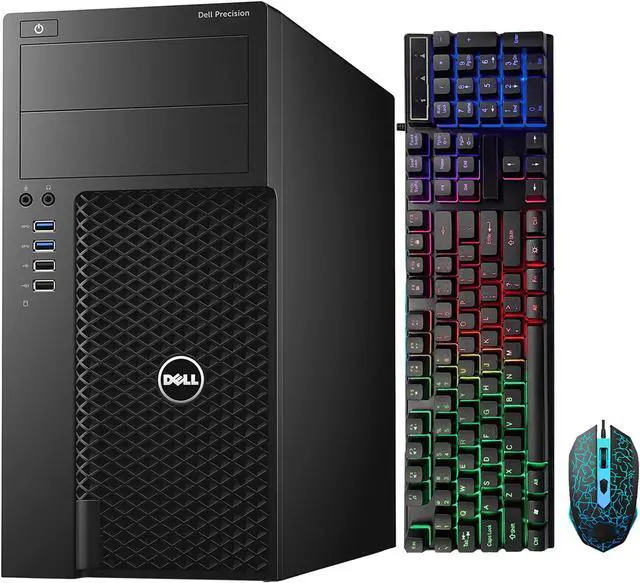 Alt view image 2 of 5 - Dell Precision 3620 Gaming PC Tower Desktop Computer - Intel Quad Core I5 Processor Up to 3.60 GHz | 32GB DDR4 RAM 1TB SSD | GeForce RTX 3050 6GB GPU | Windows 10 Pro | Gaming Keyboard Mouse - Black