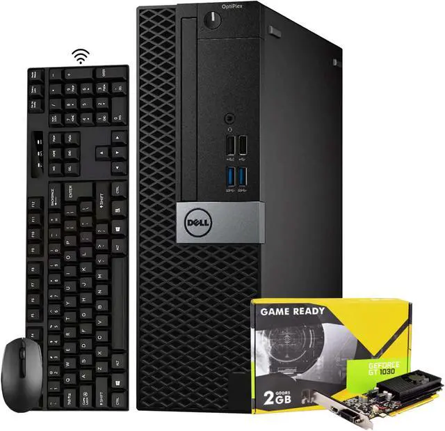 Alt view image 2 of 9 - Dell OptiPlex 5050 SFF High-Performance Desktop Computer Windows 10 Pro PC - Quad Core I7-6700 CPU Up to 4.00 GHz/ Nvidia GeForce GT 1030 GPU/ 32GB DDR4 RAM/ 2TB SSD | Built-in WIFI | HDMI