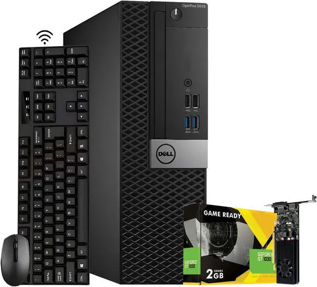 Alt view image 2 of 9 - Dell OptiPlex 5050 SFF High-Performance Desktop Computer Windows 10 Pro PC - Quad Core I7-6700 CPU Up to 4.00 GHz/ Nvidia GeForce GT 1030 GPU/ 16GB DDR4 RAM/ 1TB SSD | Built-in WIFI | HDMI