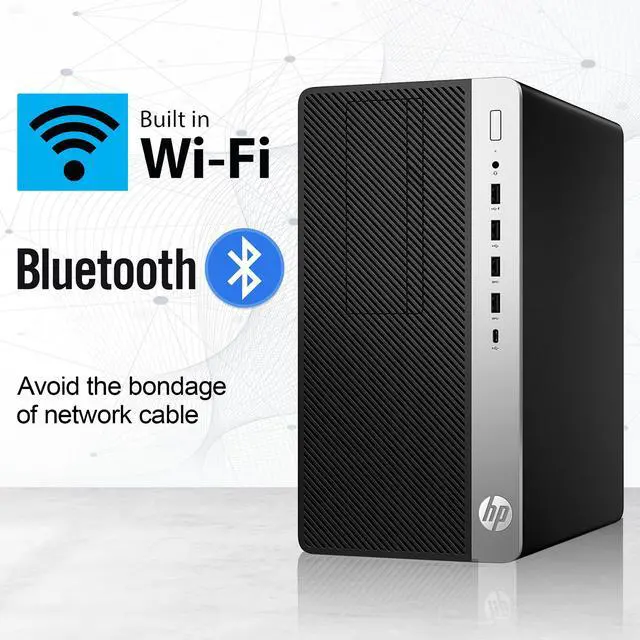 Alt view image 5 of 8 - HP ProDesk 600 G5 Microtower High-Performance Computer Windows 11 Pro Desktop Computer - Hexa Cord I5-9500 8th Gen CPU Up to 4.40 Ghz | 32GB RAM | 2TB NVMe SSD | Built-in WiFi  | HDMI | Silver/Black