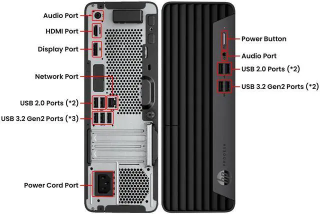 Alt view image 2 of 7 - HP ProDesk 400 G7 SFF Windows 11 Pro Business desktop PC - Intel Octa-Core I7-10700 10th Gen Processor Up to 4.80 GHz | 16GB DDR4 RAM | 512GB NVMe SSD | Built-In WiFi