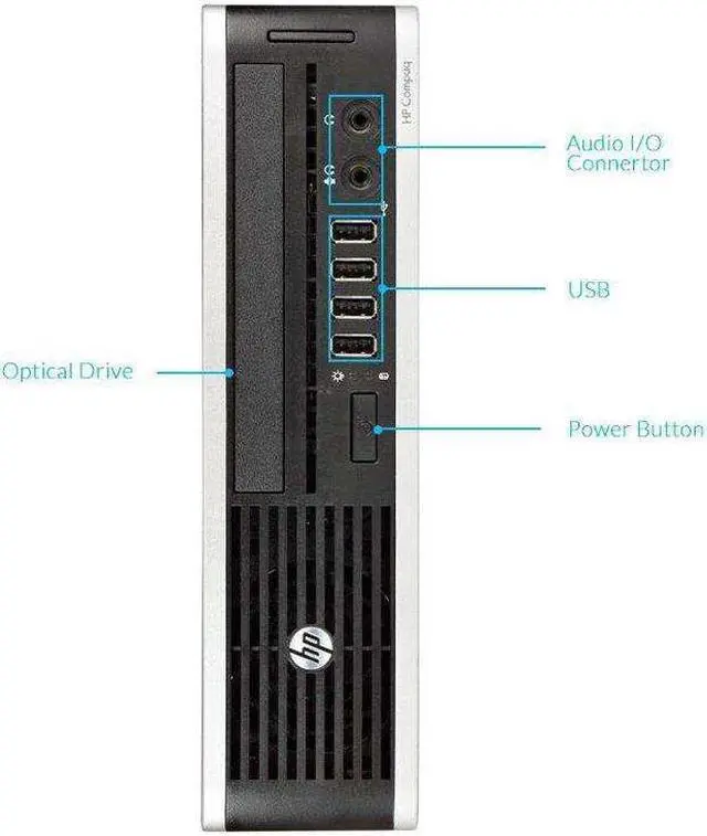 Alt view image 4 of 4 - Business Desktop HP Compaq Elite 8300 Ultra Small Form Factor (USFF)   Intel Core i5 3rd Gen 3470S (2.90GHz) Windows 10 Pro included Wifi, Keyboard and Mouse Combo - US Tecno