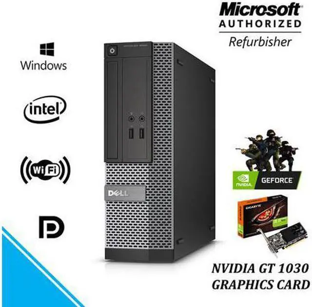 Alt view image 2 of 3 - Gaming Computer PC Dell 3020 sff Desktop Intel i5-4570 4th Gen Quad Core 8GB RAM 250GB HDD Hard drive Inbuilt Nvidia GT1030 Graphics Video card HDMI Windows 10 Pro WiFi