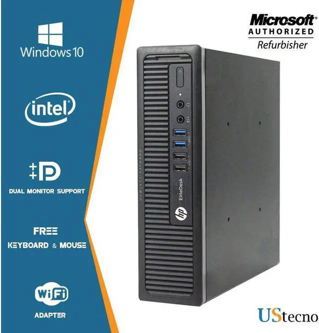 Main image of HP EliteDesk 800 G1 USFF | Desktop PC | Core i5 4th Gen 4570s | 2.9 Ghz (Upto 3.6 GHz) | 8GB RAM | 512GB SSD / Bluetooth / USB 3.0 Win 10 Pro 64 Bit