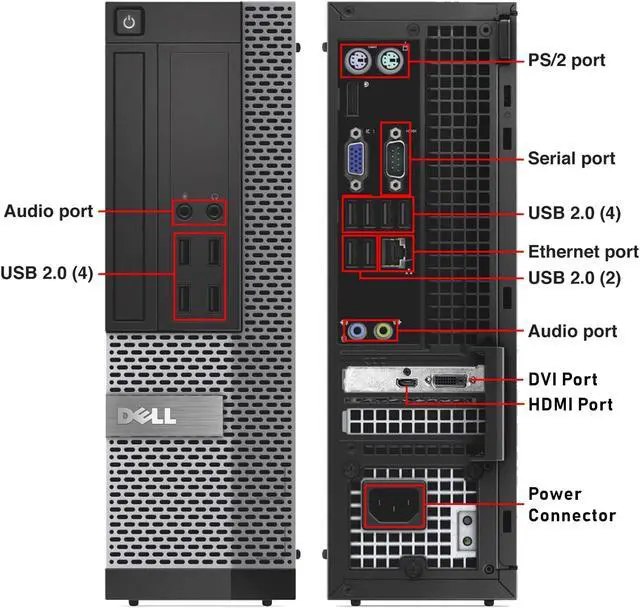 Alt view image 3 of 5 - Dell OptiPlex 7020, Small Form Factor, Intel Core i5-4570 @ 3.20 GHz, 8GB DDR3, NEW 1TB SSD, DVD-RW, Wi-Fi, USB to HDMI Adapter, NEW Keyboard + Mouse, Microsoft Windows 10 Pro 64-bit