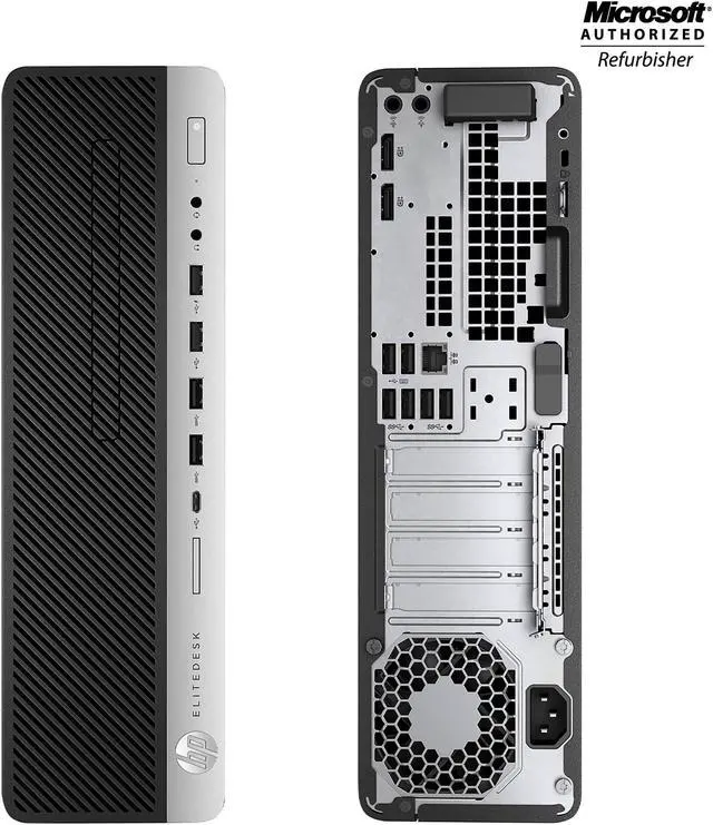 Alt view image 4 of 6 - HP EliteDesk 800 G3 SFF Desktop Computer - Intel Core i7-6700 Processor 3.4 GHz 8GB RAM  256GB SSD Windows 10 Pro,Hajaan Keyboard and Mouse, WiFi