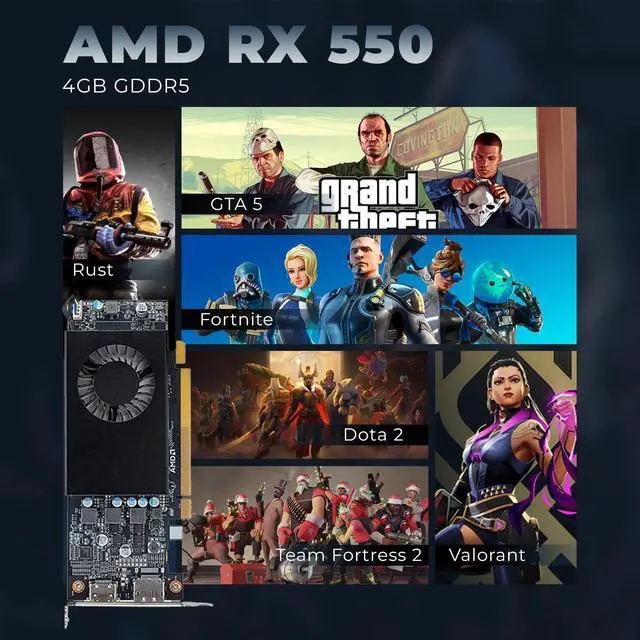 Alt view image 5 of 7 - Dell Gaming Desktop PC Optiplex Intel Core Processor I5 upto 3.60 Ghz 16GB DDR4 Memory 1TB SSD With AMD Radeon RX 550 Graphics Card (HDMI) Wifi Windows 10 Pro New Keyboard & Mouse