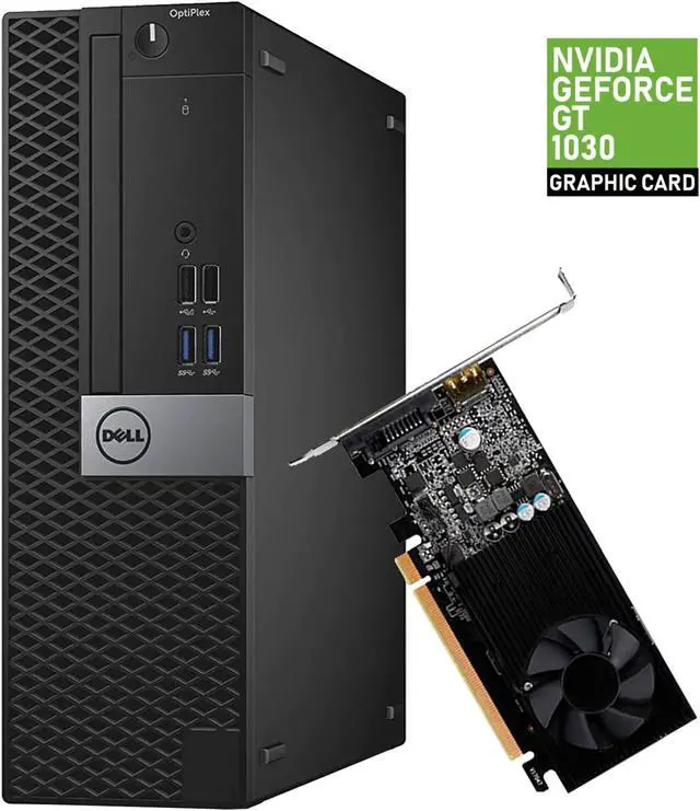 Main image of Gaming Desktop PC Dell Optiplex SFF Core i7 6th Gen upto 4.00Ghz 32GB DDR4 RAM New 2TB SSD With NVIDIA Geforce GT 1030 2GB DDR5 - Windows 10 Pro , HDMI With New Keyboard, Mouse, Power cord