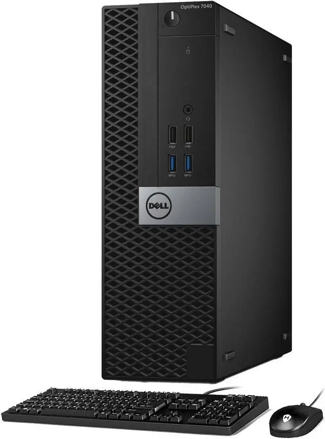 Main image of DELL Desktop Computer 7040-SFF Intel Core i7 Processor (3.40GHz) ,16GB DDR4 - 1TB SSD, DVD, HDMI, Windows 10 Pro 64-bit, Keyboard & Mouse - Black