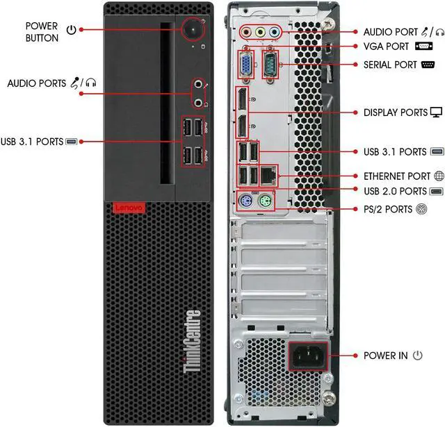 Alt view image 5 of 6 - Lenovo Desktop Computer ThinkCentre M910s SFF PC Intel Core i7 6th Gen 6700 (upto 4.00 GHz) 16GB DDR4 RAM 1TB SSD With Windows 10 Pro, HDMI, New Wireless Keyboard & Mouse (Refurbish PC)