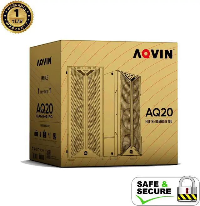 Alt view image 7 of 7 - Gaming PC - AQVIN-AQ20 Tower(Intel Core i7| 32GB RAM| 1TB SSD| RX 580 8GB| Windows 11 Pro) RGB Keyboard Mouse