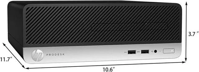Alt view image 3 of 7 - Desktop PC HP ProDesk 400 G4 SFF Business Computer (Core i5-7500 7th GEN/ 8GB RAM/ 512GB SSD/ Windows 10 Pro) Intel Processor - Black/Silver