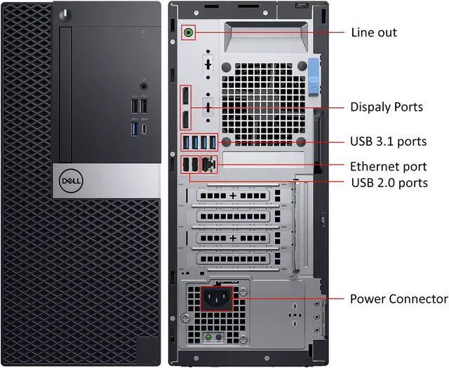 Alt view image 5 of 7 - Dell OptiPlex 5060 Tower Windows 11 Pro Gaming Desktop High-Performance PC | Intel Hexa-Core i5 up to 4.10 GHz | GeForce RTX 3050 6GB GDDR6 | 16GB DDR4 RAM | 1 TB NVMe SSD | WIFI | RGB Keyboard/Mouse