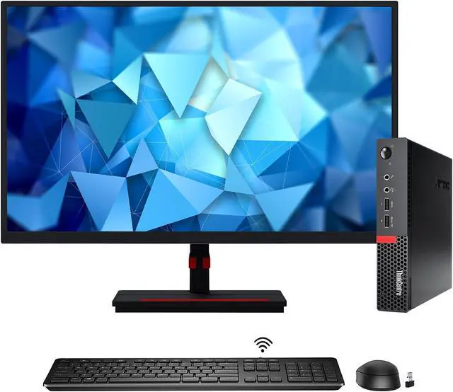 Main image of Lenovo Computer ThinkCentre M710q Mini Windows 10 Pro Business High-Performance Desktop PC Combo | Intel Core i5 7500T 7th Gen CPU | 16GB DDR4 RAM | 512GB NVMe SSD | 22 inch Monitor | WiFi | Bluetooth