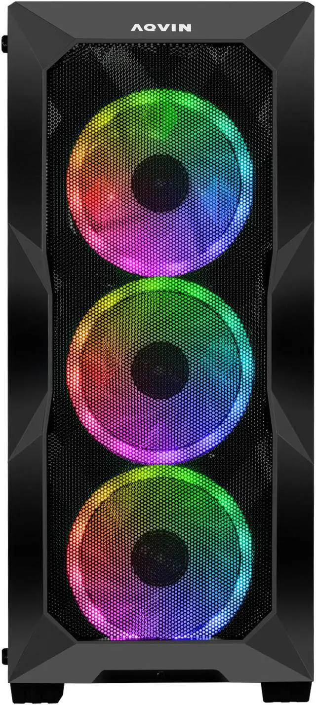 Alt view image 6 of 7 - AQVIN AQB70 Gaming Tower PC - intel i7 Core processor Upto 4.60GHz, 32GB RAM 1TB NVMe SSD, GeForce GTX 1660 6GB GPU, RGB Fans, WiFi, Windows 11 Pro - Black GeForce GTX 1660 SUPER