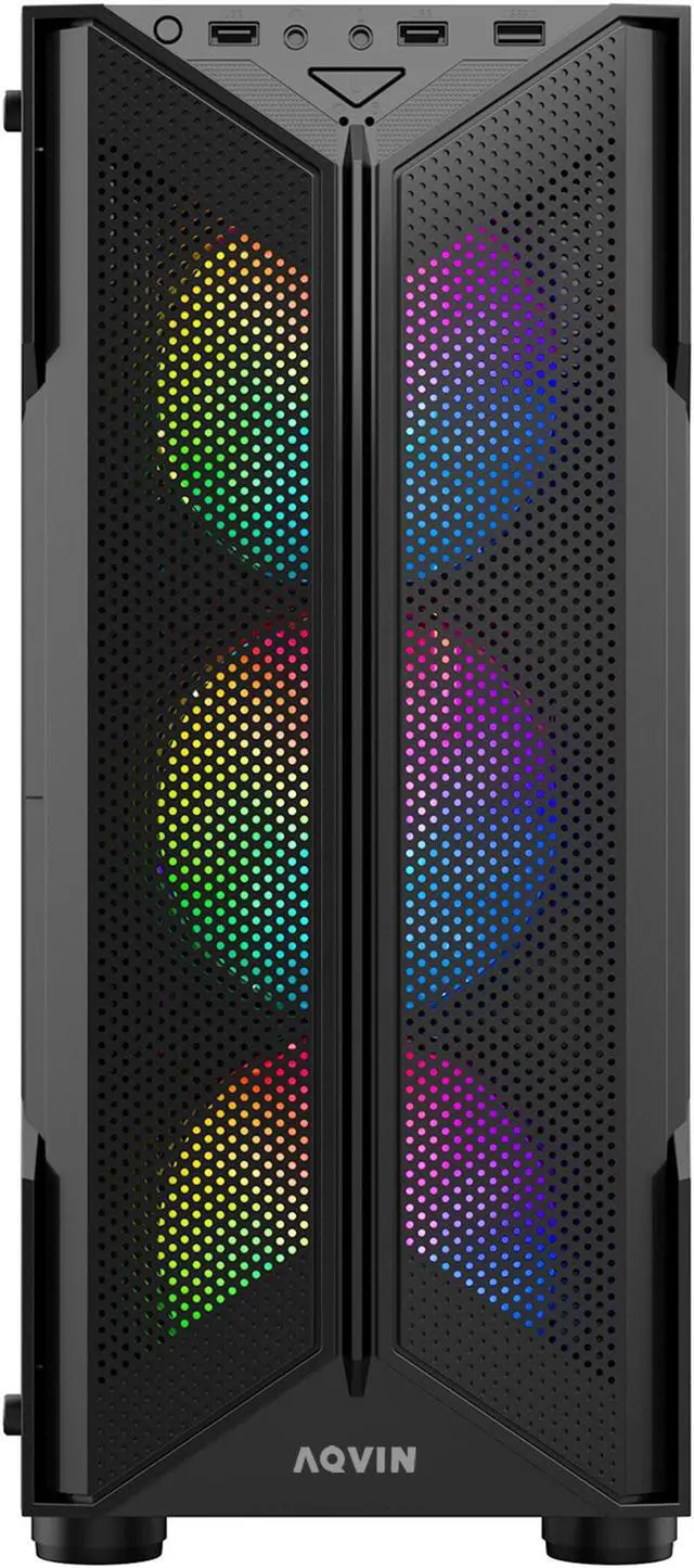 Alt view image 2 of 7 - AQVIN AQ20 Gaming PC TOWER Computer - Intel i7 Processor Upto 4.60GHz, GeForce GTX 1660 6GB SUPER GPU, 32GB RAM 1TB NVMe SSD, RGB Fans, WiFi, Windows 11 Pro - Black GeForce GTX 1660 SUPER