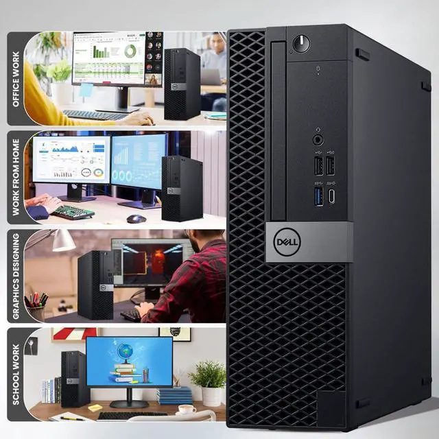 Alt view image 6 of 7 - DELL OptiPlex 5060-SFF Business Desktop PC - Intel Core i7-8700 32GB DDR4 1 TB NVMe SSD Windows 11 Pro 64-bit Wireless Keyboard Mouse