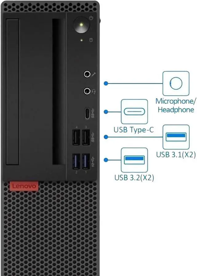 Alt view image 6 of 7 - Lenovo ThinkCentre M720s-SFF Business Desktop PC - Intel Core i5-8500 32GB DDR4 512GB NVMe SSD Windows 11 Pro 64-bit with Intel UHD Graphics 630