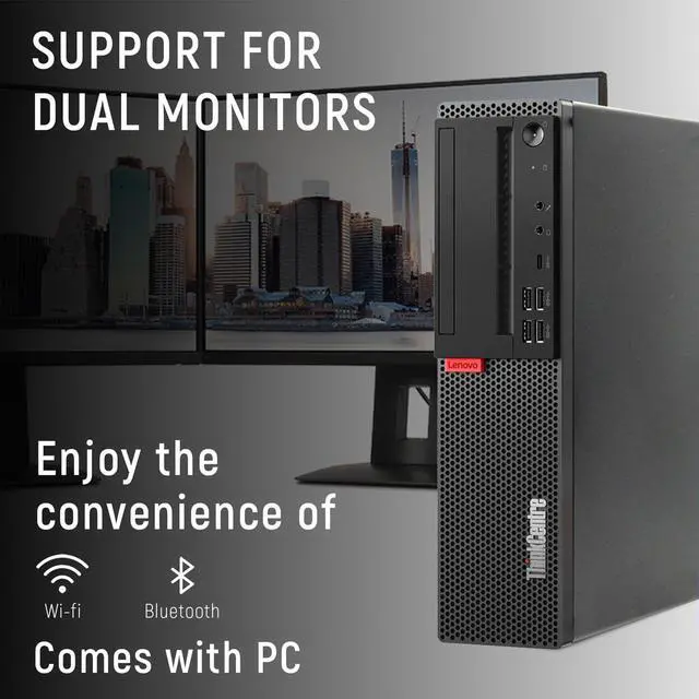 Alt view image 7 of 7 - Lenovo ThinkCentre M720s-SFF Business Desktop PC - Intel Core i5-8500 32GB DDR4 512GB NVMe SSD Windows 11 Pro 64-bit with Intel UHD Graphics 630