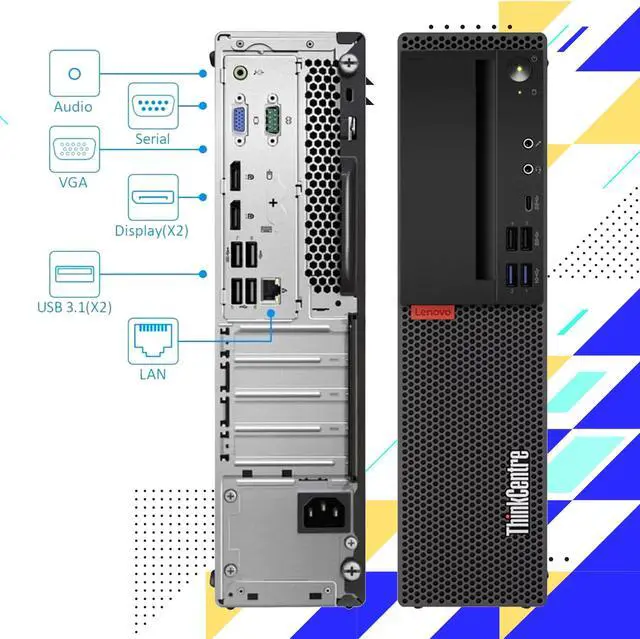 Alt view image 2 of 7 - Lenovo ThinkCentre M720s-SFF Business Desktop PC - Intel Core i5-8500 32GB DDR4 512GB NVMe SSD Windows 11 Pro 64-bit with Intel UHD Graphics 630