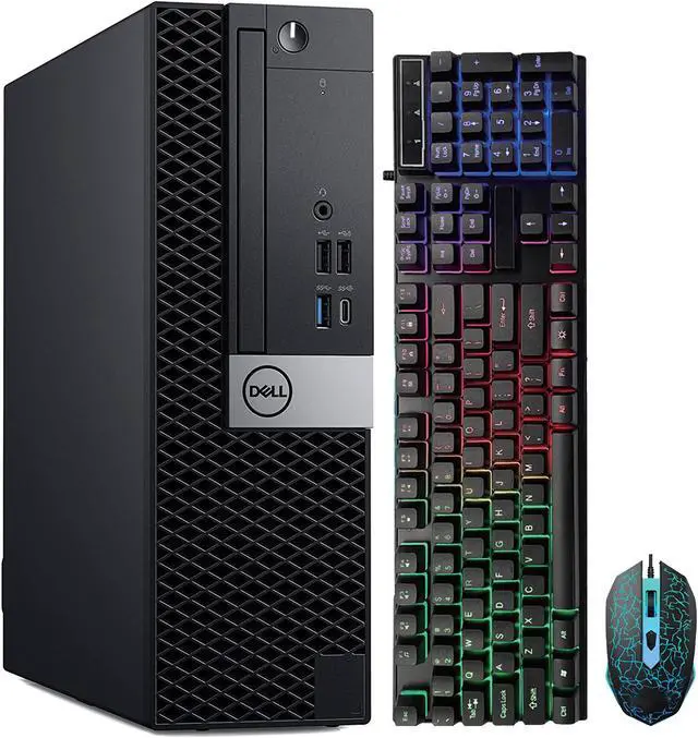 Main image of Dell Optiplex 7060 Business Desktop Computer | Hexa Intel i5 (3.2) | 16GB DDR4 RAM | 1TB SSD Solid State | Windows 11 Professional | WiFi + Bluetooth | RGB Gaming Keyboard Mouse |Home or Office PC