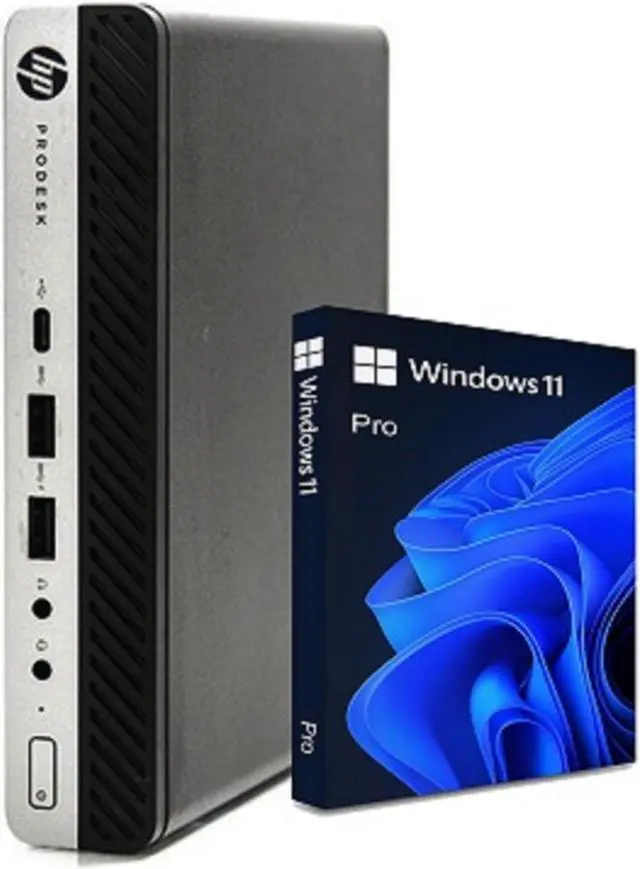 Main image of HP ProDesk 600 G4-MINI/Tiny Business Desktop Computer - Intel Core i5-8500T 16GB DDR4 512 GB NVMe SSD Windows 11 Pro 64-bit Wireless Keyboard Mouse