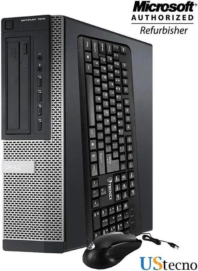 Alt view image 2 of 10 - Dell Optiplex 7010 Desktop Computer Intel Core i5 3470 8GB 256GB SSD+500GB DVD Windows 10 Home New Free Keyboard, Mouse,Power cord,WiFi Adapter