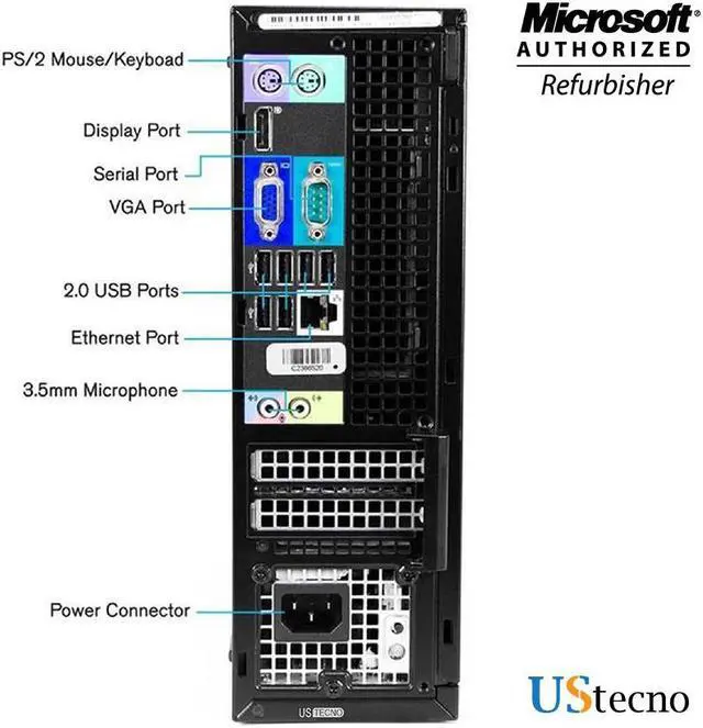 Alt view image 3 of 5 - Grade A - Dell Optiplex 790 Desktop PC Intel Core i5 2nd Gen 2400 @ 3.10 Ghz up to 3.40 GHz 8GB DDR3 New 480GB SSD WiFi, DVD, DP, VGA, USB 2.0,Windows 10 Pro 64 Bit