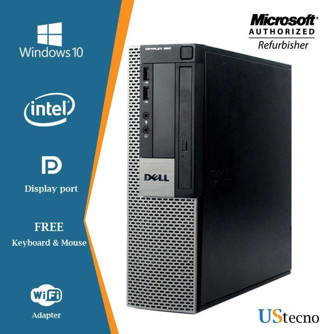 Dell Optiplex 980 SFF Desktop Computer Intel Core i5 650 8GB 256GB SSD DVD  Windows 10 Professional New Free Keyboard, Mouse,Power cord,WiFi Adapter