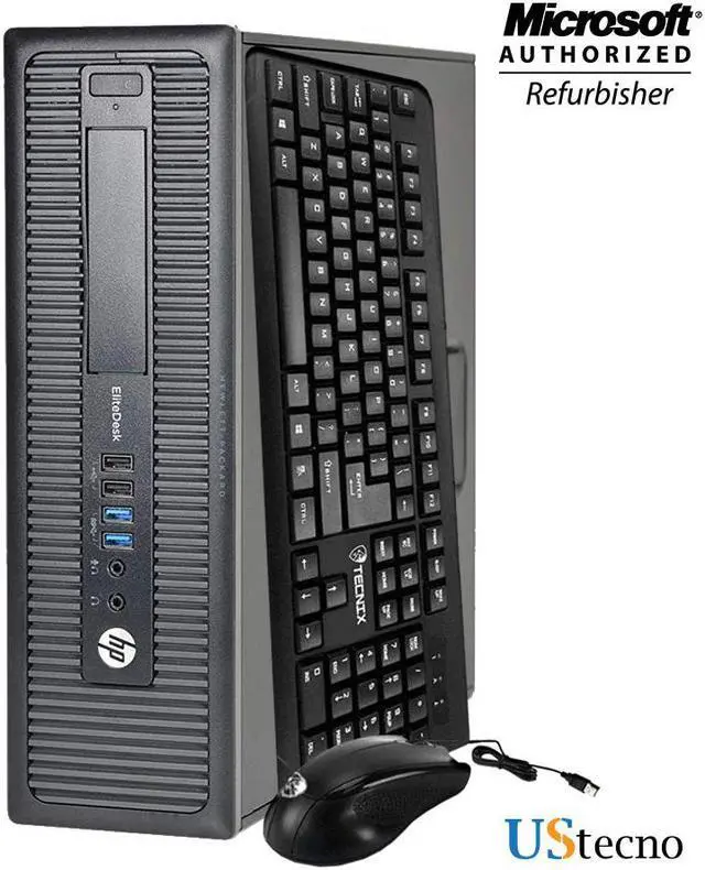 Alt view image 2 of 8 - HP EliteDesk 800 G1 SFF Computer Intel Core i5 4th Gen 4570 3.20 Ghz (Upto 3.60 Ghz) 8GB 250GB HDD DVD Windows 7 Professional with New Wired KB, Mouse,Power cord,WiFi Adapter