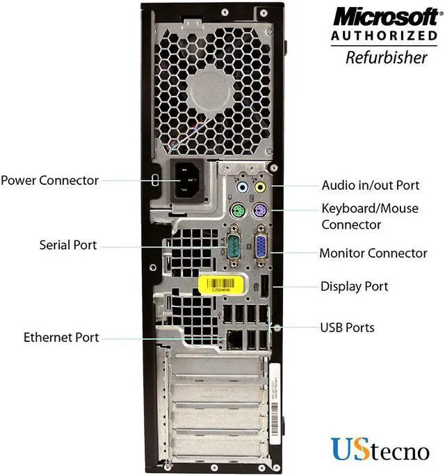 Alt view image 3 of 5 - HP Compaq Elite 8200 SFF Desktop Computer Intel Core i7 2600 8GB 250GB HDD DVD Windows 10 Professional New Free Keyboard, Mouse,Power cord,WiFi Adapter