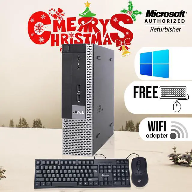 Alt view image 5 of 7 - Dell Optiplex 9020 USFF Computer Intel Core i5 4570S 16GB 256GB SSD DVD Windows 10 Professional New Keyboard, Mouse,Power cord,WiFi Adapter