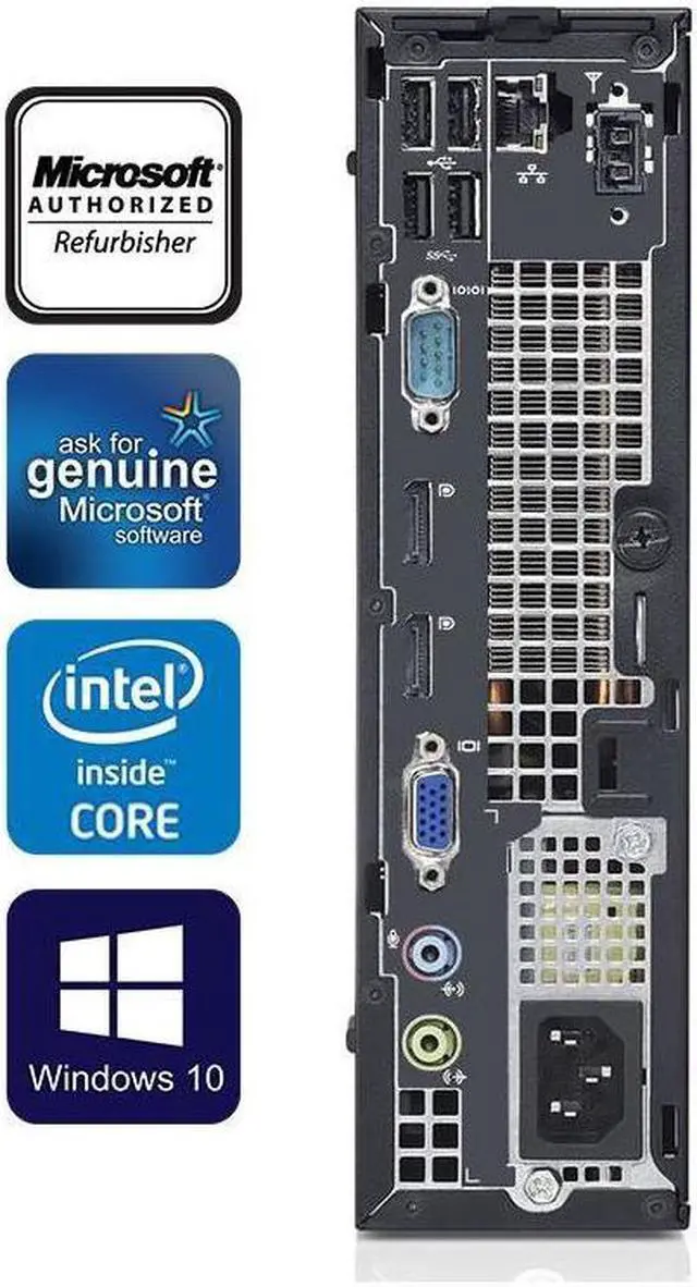 Alt view image 7 of 7 - Dell Optiplex 9020 USFF Computer Intel Core i5 4570S 16GB 256GB SSD DVD Windows 10 Professional New Keyboard, Mouse,Power cord,WiFi Adapter