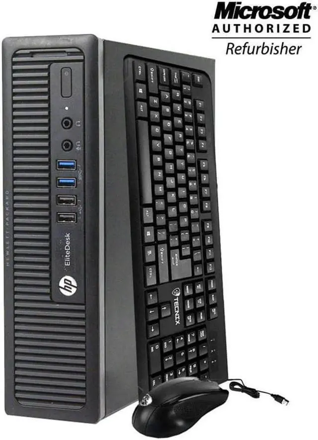 Alt view image 7 of 8 - HP EliteDesk 800 G1 SFF Computer Intel Core i7 4th Gen 4770 16GB NEW 480GB SSD DVD Windows 10 Professional New Keyboard, Mouse,Power cord,WiFi Adapter