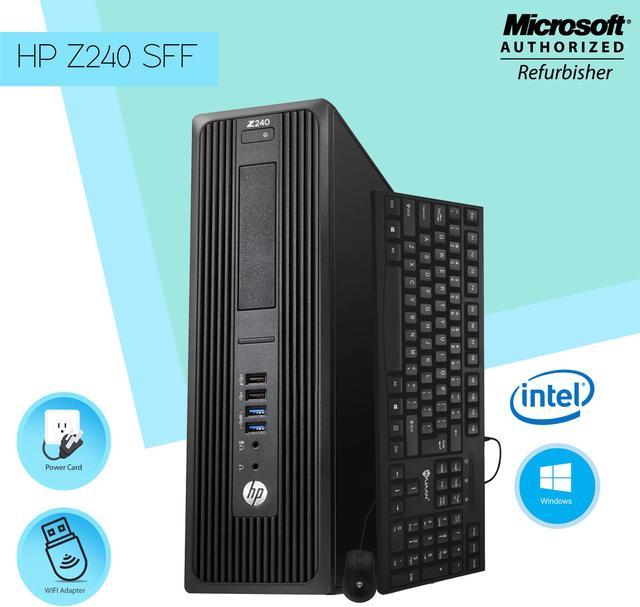 Grade A- HP Z240 Small Form Factor (SFF) Intel Core i5 6th Gen 6500 @ 3.20  Ghz 8GB 128GB SSD Windows 10 Professional Free WiFi Adapter