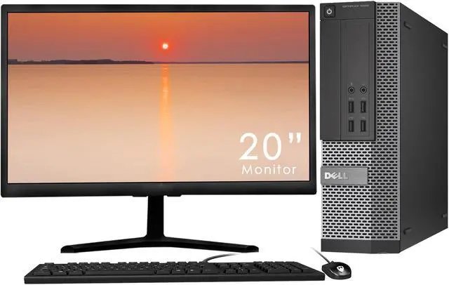 Alt view image 2 of 7 - Desktop PC Computer Dell 9020 SFF PC Core i5 4th Gen 4570 3.20 Ghz (Upto 3.60 Ghz) 16GB Memory 256GB SSD With 20"  Tecnii Monitor(HDMI)  Win 10 Home Free New Wired KB & Mouse Combo