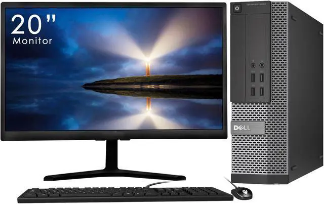 Alt view image 3 of 7 - Desktop PC Computer Dell 9020 SFF PC Core i5 4th Gen 4570 3.20 Ghz (Upto 3.60 Ghz) 16GB Memory 256GB SSD With 20"  Tecnii Monitor(HDMI)  Win 10 Home Free New Wired KB & Mouse Combo