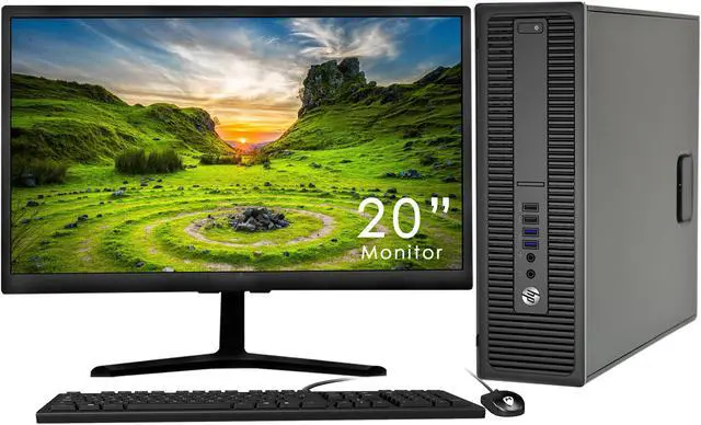 Main image of Best for Office Purpose - HP ProDesk 600 G1 SFF Desktop Grade A PC Core i5 4th Gen 4570 3.20Ghz 8GB RAM 480GB SSD New 20 "Tecnii Monitor USB 3.0 Win 10 Home New Keyboard & Mouse Combo -Full Set